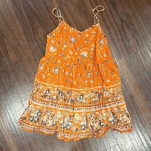 Urban Outfitters Floral Orange Dress